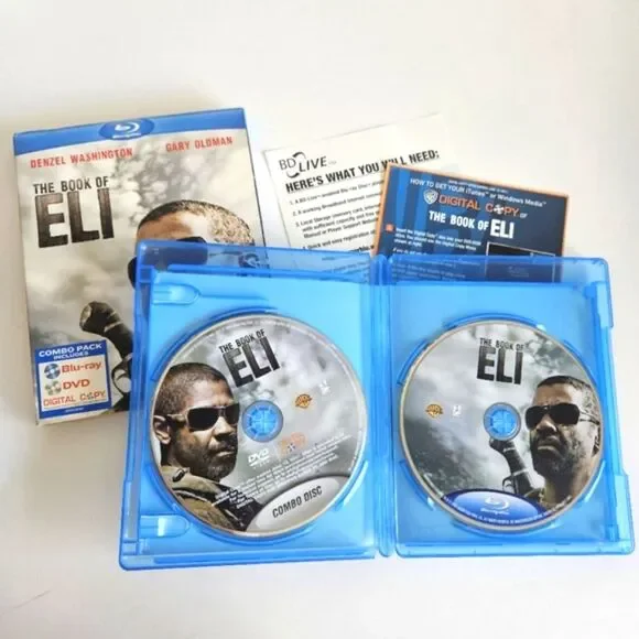 The Book Of Eli Blu-Ray + DVD Warner Bros Media Discs - Picture 3 of 3